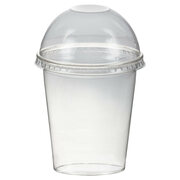 Smoothiesbecher Dessertbecher + Domdeckel 300 ml 95mm, PET, glasklar, 50 Stk.