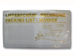 Dokumententaschen Begleitscheintaschen *Lieferschein/Rechnung* "Weihnachten" DIN Lang, 1000 Stk.