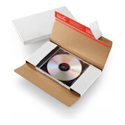 CD-Jewel-Mailer DIN Lang 225 x 125 x 12mm Selbstklebeverschluss & Aufreißfaden für 1 CD / DVD mit Hülle