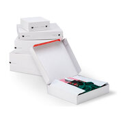 Fashionbox 455 x 390 x 135mm mit Selbstklebeverschluss & Aufreißfaden weiß