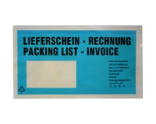 Dokumententaschen *Lieferschein/Rechnung* DIN Lang 235x130mm türkis, 1000 Stk.