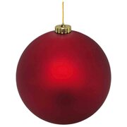 Weihnachtskugeln Christbaumkugeln XL aus Kunststoff rot matt, 15cm, 1 Stk.