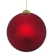 Weihnachtskugeln Christbaumkugeln XXL aus Kunststoff rot matt, 25cm, 1 Stk.