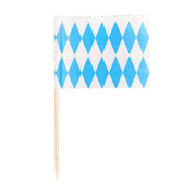 Flaggenpicker Fahnenpicker Deko-Picker Oktoberfest Bayerische Raute blau, 200 Stk.