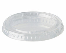 BIO Deckel für Portionsbecher, PLA rund O 6 cm transparent, 50 Stk.