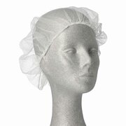 Haarnetze Kopfhauben dezente Haarfixierung aus Nylon O 55-62 cm weiss, 100 Stk.