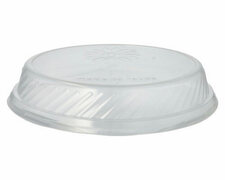 Deckel fr Mehrweg Menteller  22,7 cm  Hhe 4,1 cm transparent, 12 Stk.