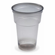 Mehrwegbecher Pfandbecher rauch-grau transparent PP Eichstrich 0,2 l O 7,8 cm, 50 Stk.