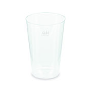 Mehrwegbecher Pfandbecher transparent PP Eichstrich 0,3 l O 7,9 cm,  25 Stk.