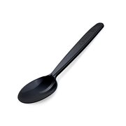 Mehrweg Kaffeelffel 13 cm schwarz wiederverwendbar 125 Waschzyklen PP, 50 Stk.