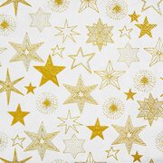 Weihnachtsservietten 3-lagig 33 x 33 cm goldene Sterne, 20 Stk.