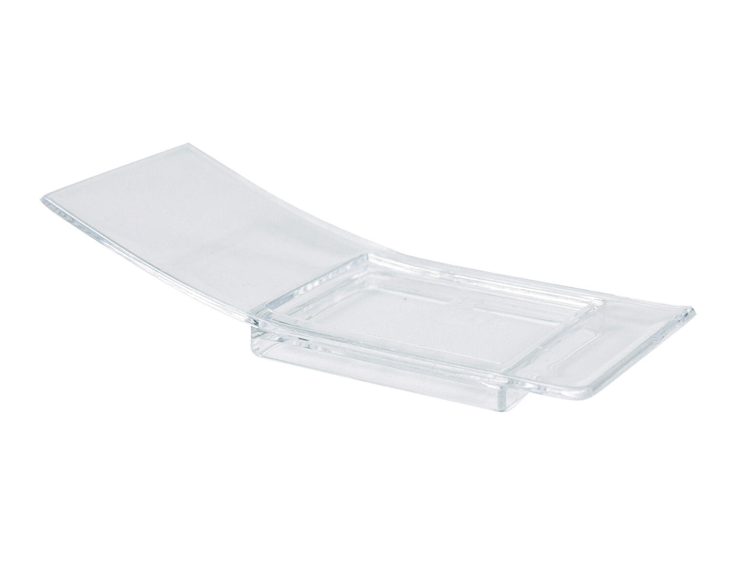 Alufix Fingerfood gebogener Teller 40 x 100 x 21 mm, PS transparent 24 Stk.