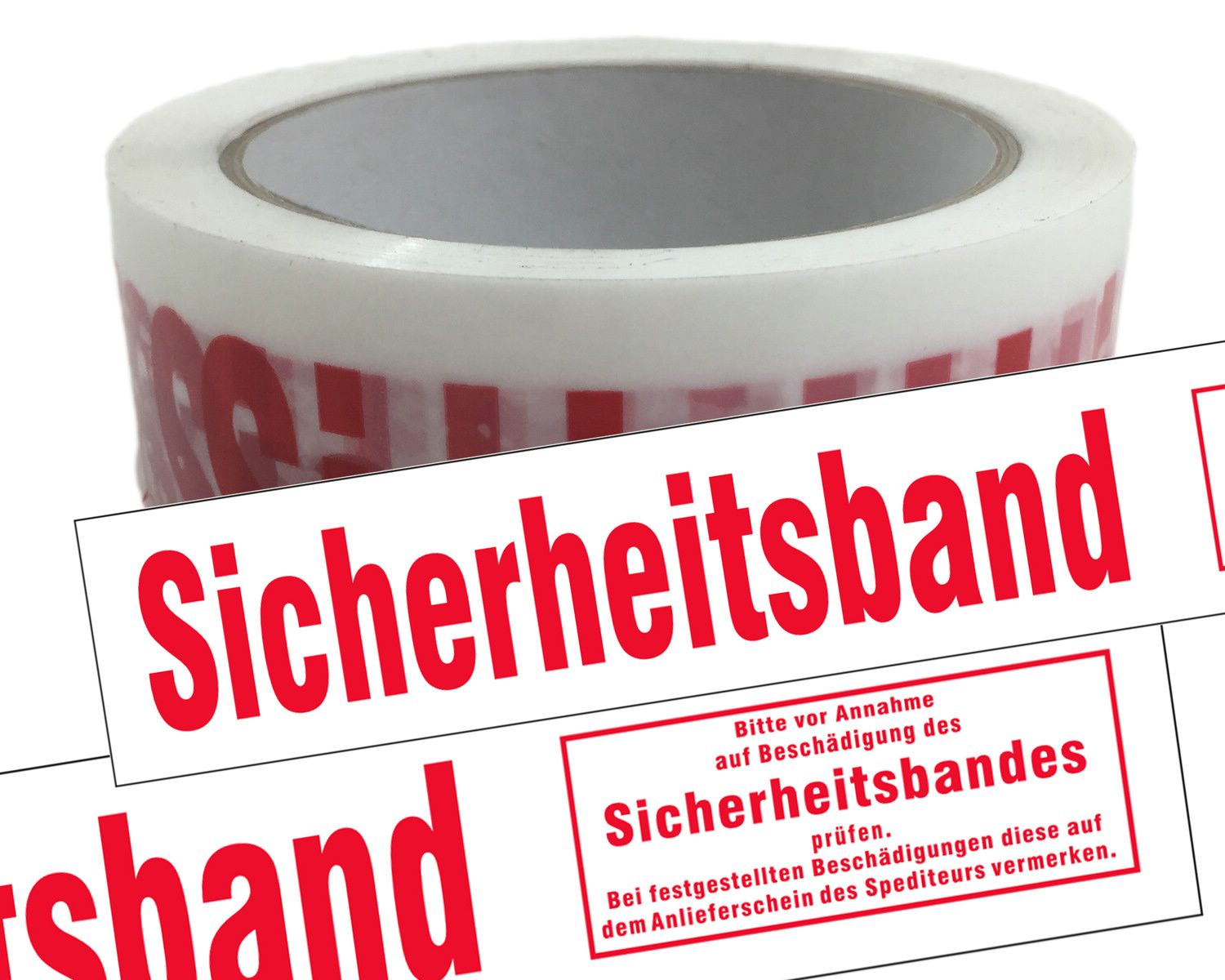 Packband Klebeband 50mmx66m low noise wei-transparent mit Aufdruck SICHERHEITSBAND