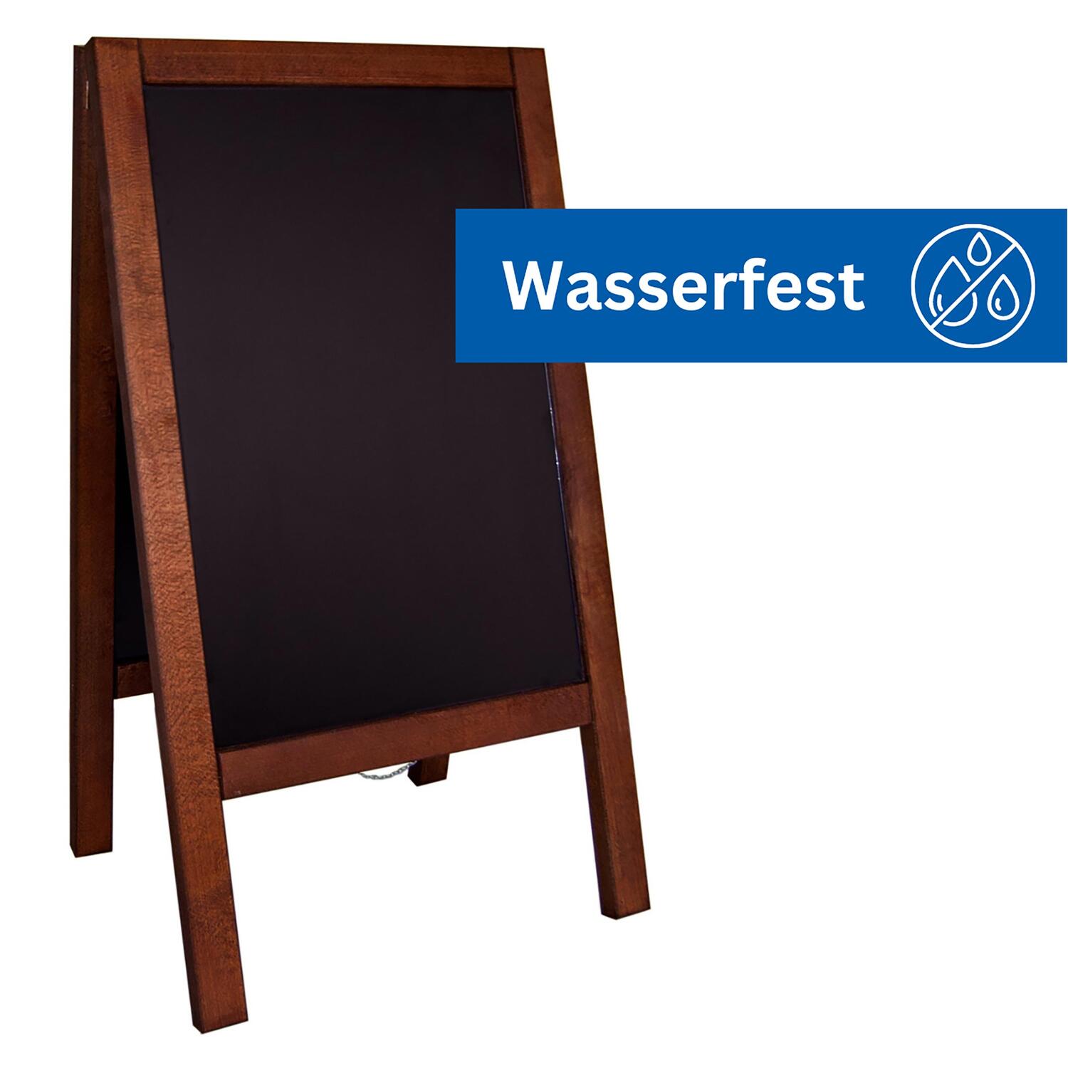 Gehweg-Kreidetafel, dunkelbraun, wasserfest, 61x118cm, 1 Stk.