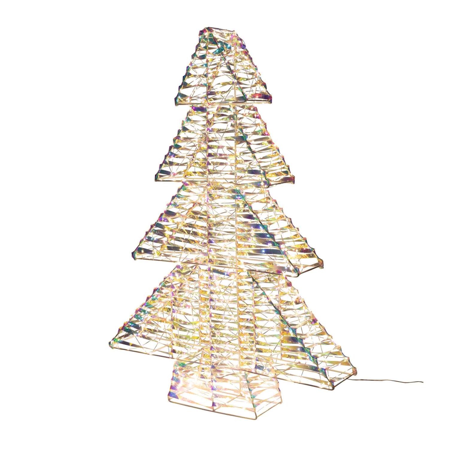 Weihnachtsbaum aus Metall/PET, mit LED, warmwei�, 100cm, 1 Stk.