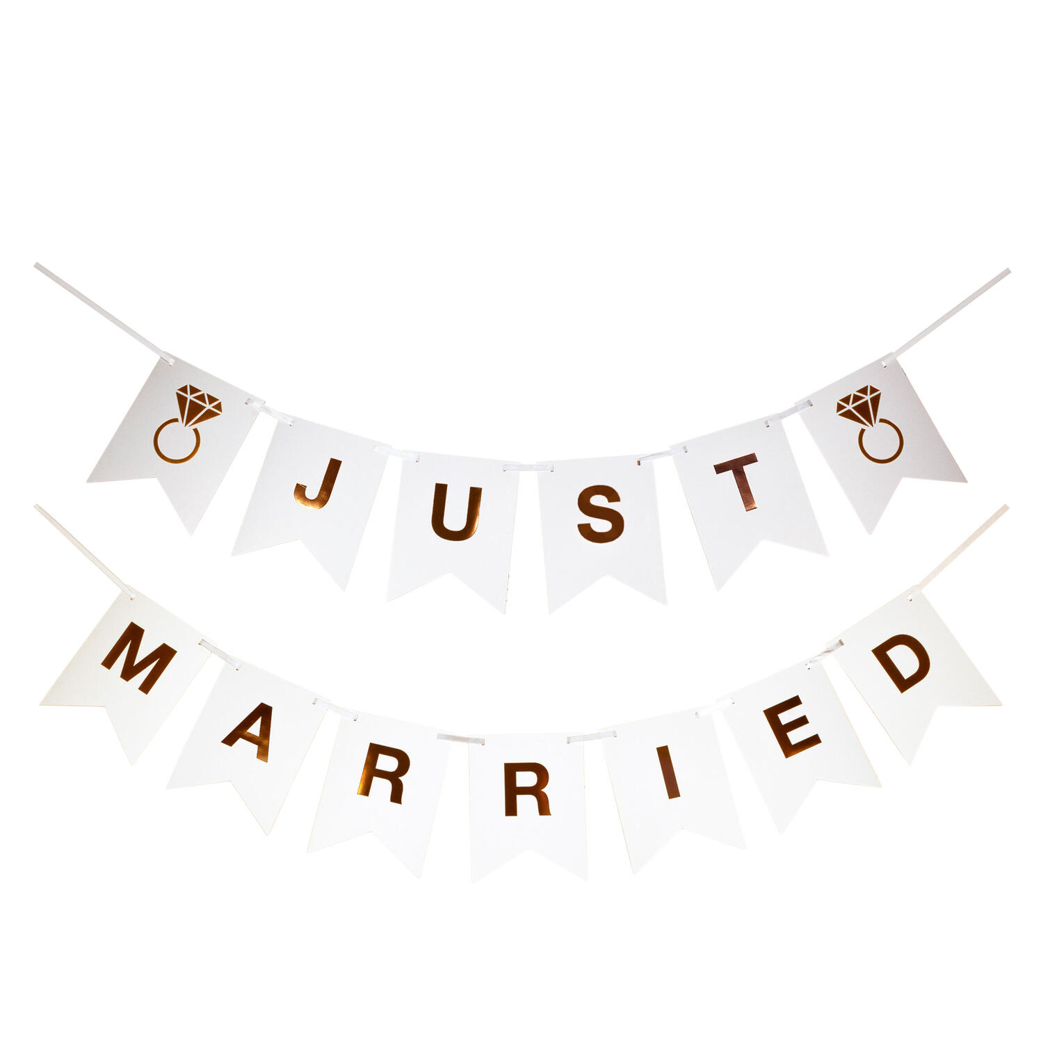 Wimpelkette Banner Hochzeit Just married ca. 1,2m