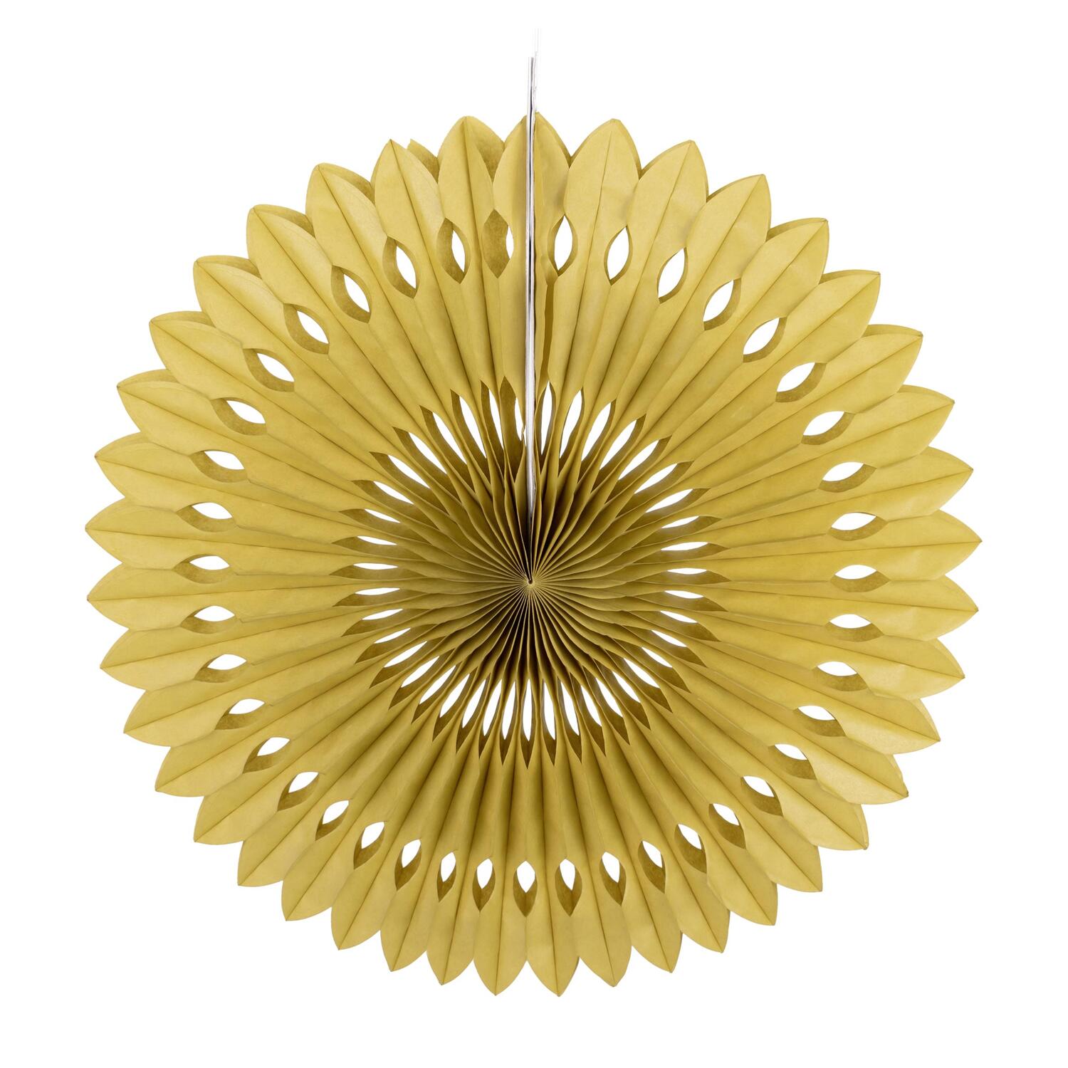 Rosette aus Papier schwer entflammbar gold 40cm, 1 Stk.