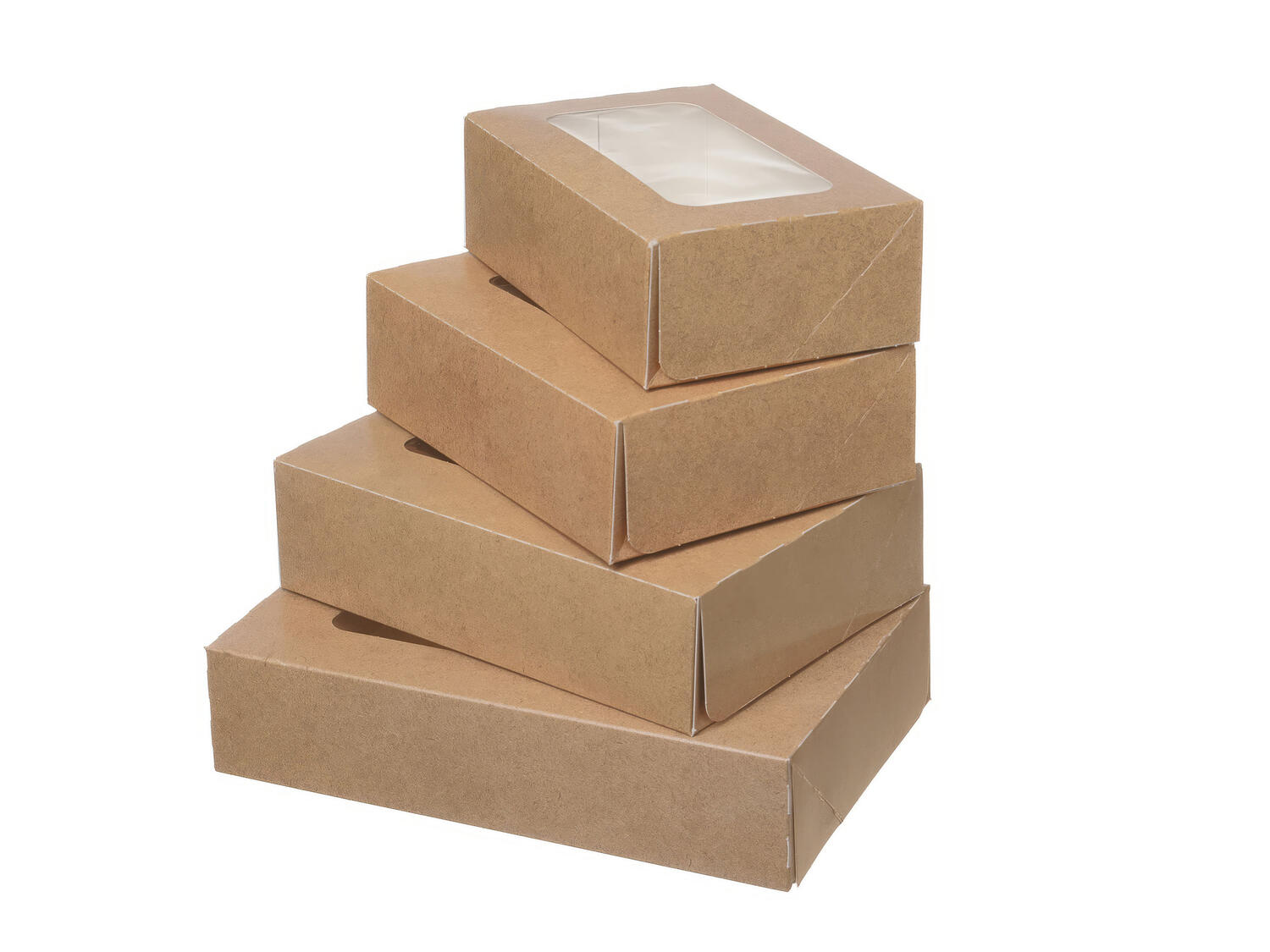 Fensterkarton Cateringkarton Geschenkkarton Transportkarton mit Sichtfenster 17 x 12 x 5 cm