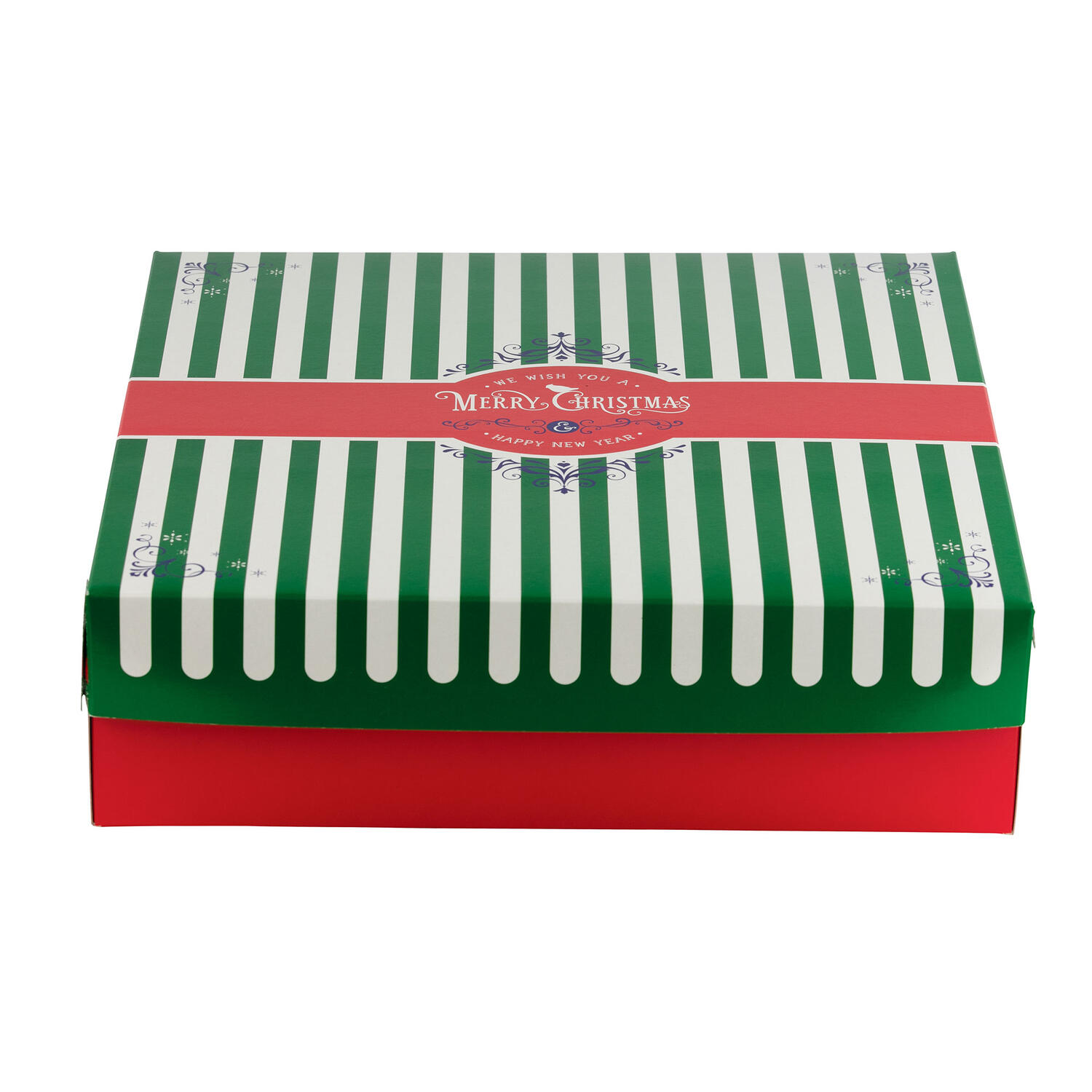 Keksbox Gebckkarton mit Alubeschichtung Weihnachten 350 x 350 x 100mm, 42 Stk.