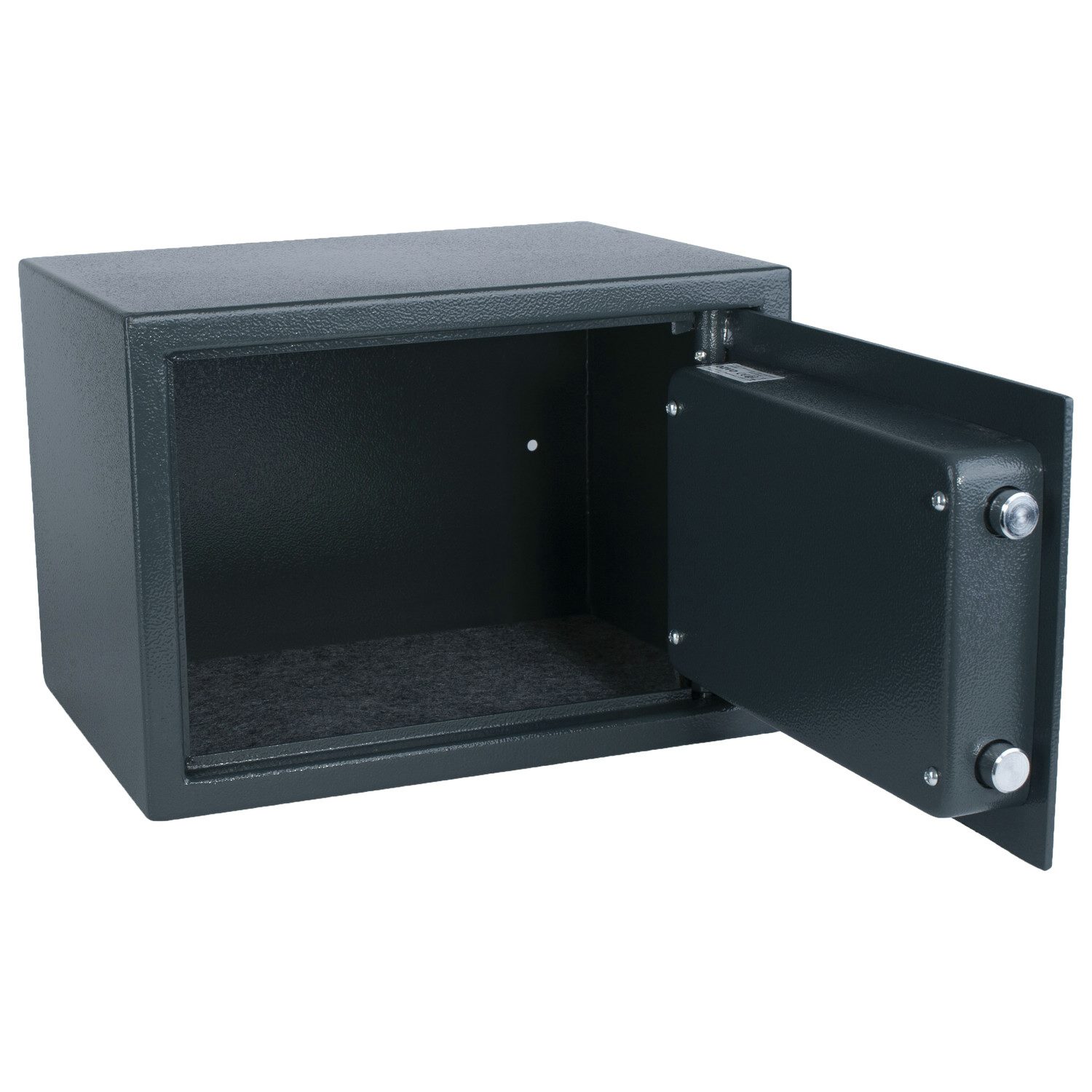 Tresor Safe 35x25x25cm mit Schlssel-Schloss fr Tisch/Wandmontage dunkelgrau