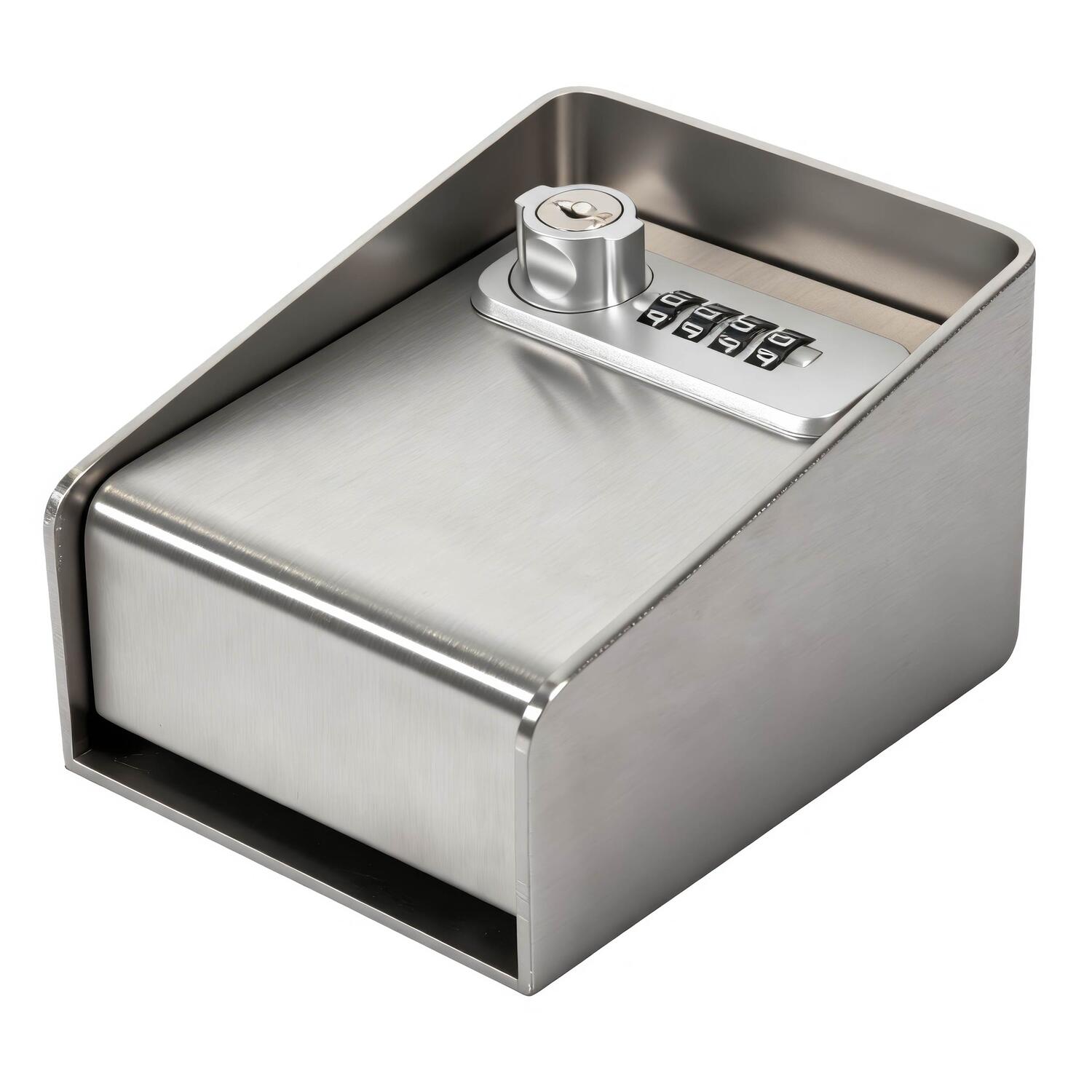 Keepkee Schl�sseltresor aus Edelstahl mit 4-stelligem Zahlenschloss & Not�ffnung mit Schl�ssel