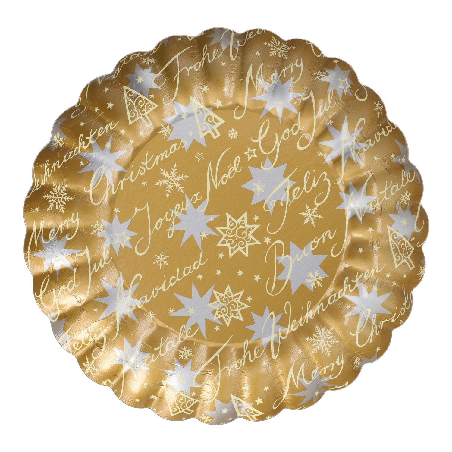 Gebckschalen Pltzchenschalen fr Weihnachtsgebck Pappe  23 cm verschiedene Motive, 2 Stk