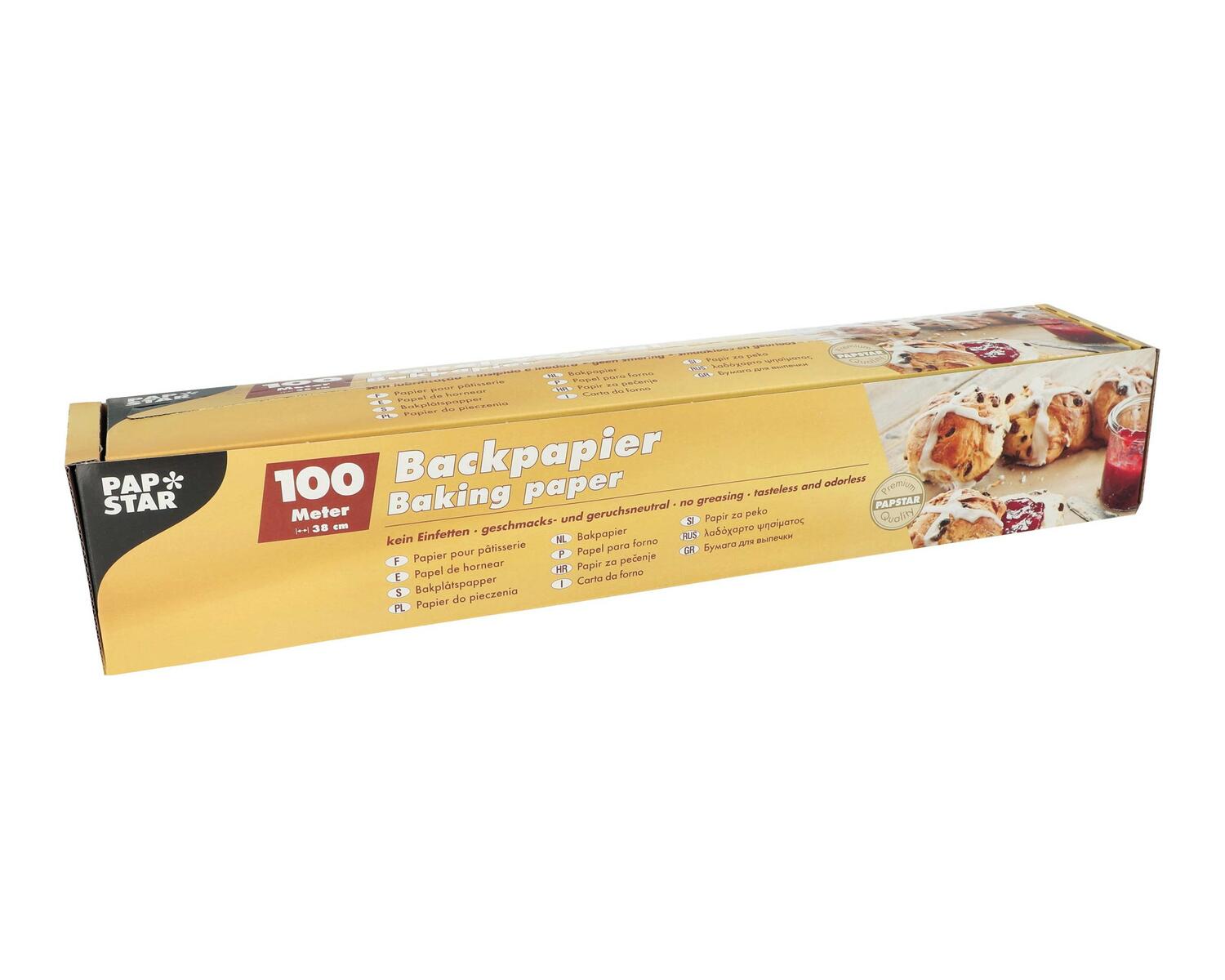 PAPSTAR Backpapier Groverbraucherrolle 100 m x 38 cm braun in Faltschachtel