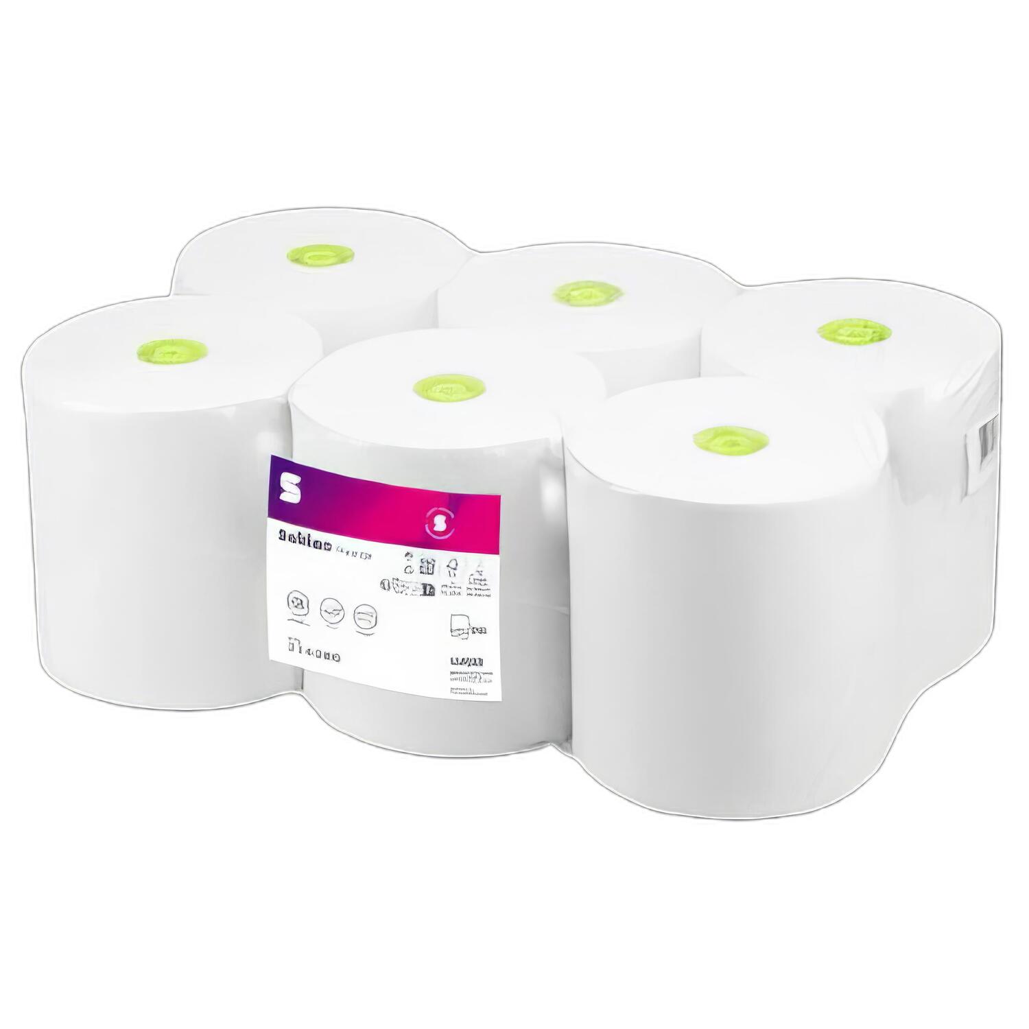 Satino Prestige Rollenhandtuch, System SYS1, 2-lagig, 20,5cm x 220m, 6 Rollen � 880 Abrisse, wei�