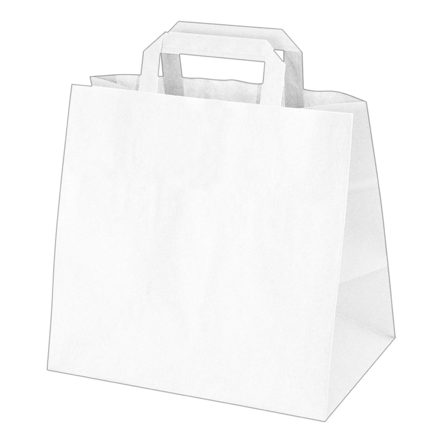 GASTRO Papiertragetaschen 33 x 32 x 21 cm mit EAN-Code wei, 250 Stk.