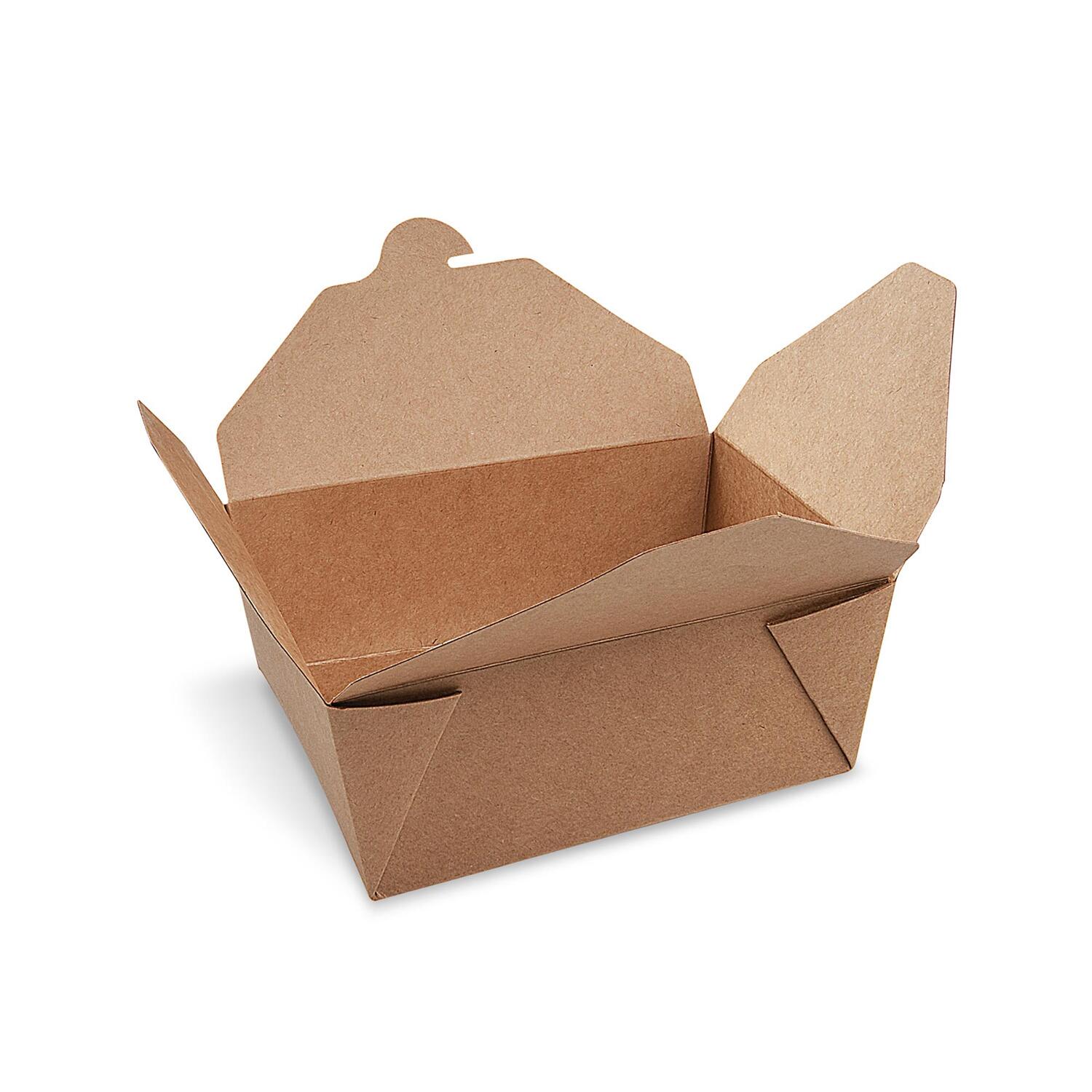 BIONATURE Food Boxen To GO M 1300ml kraft PE 150x120x65mm fettdicht, 50 Stk.