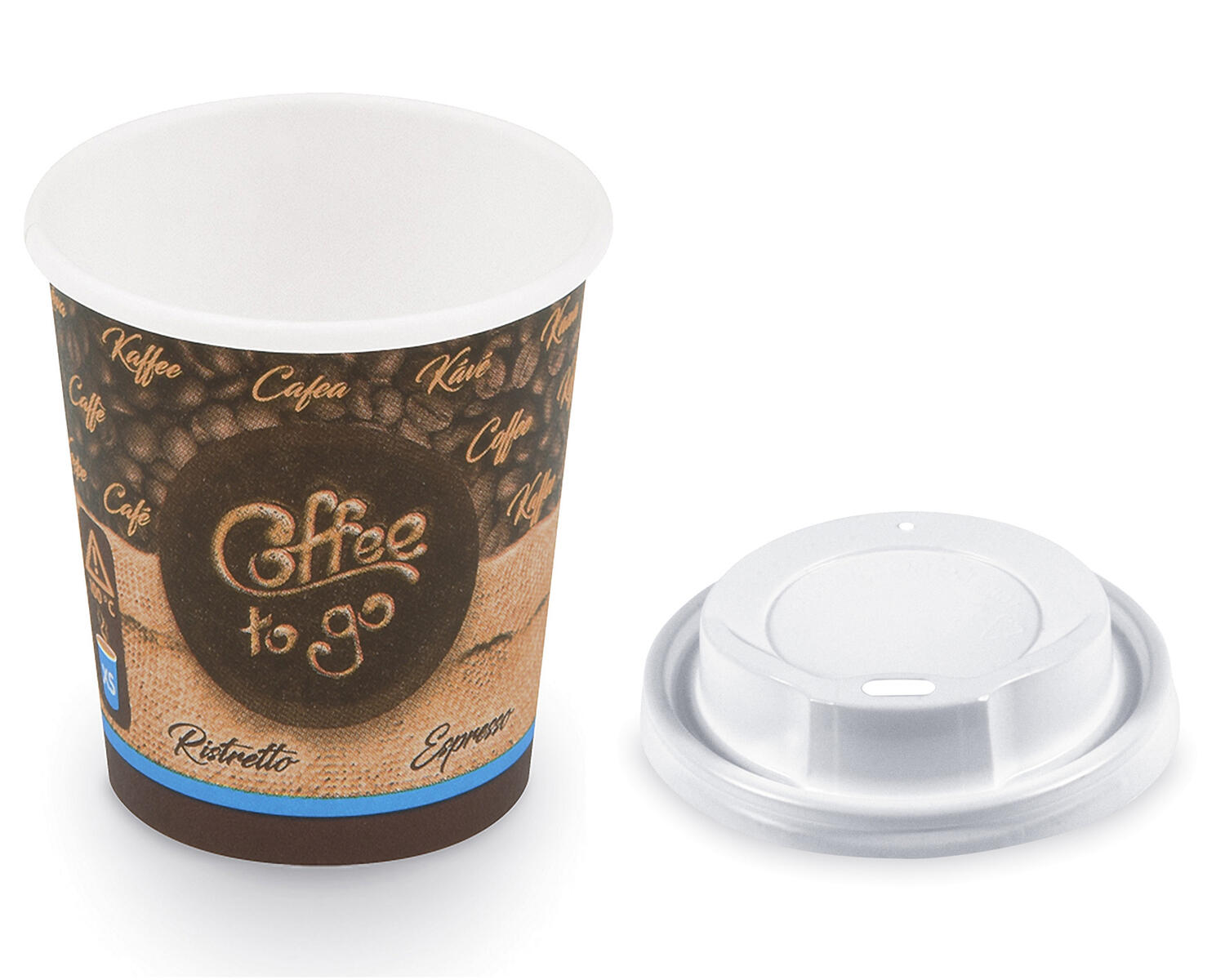 Coffee To Go Becher Espresso Ristretto mit Trinkdeckel 80 ml 110 ml,  50 Stk.