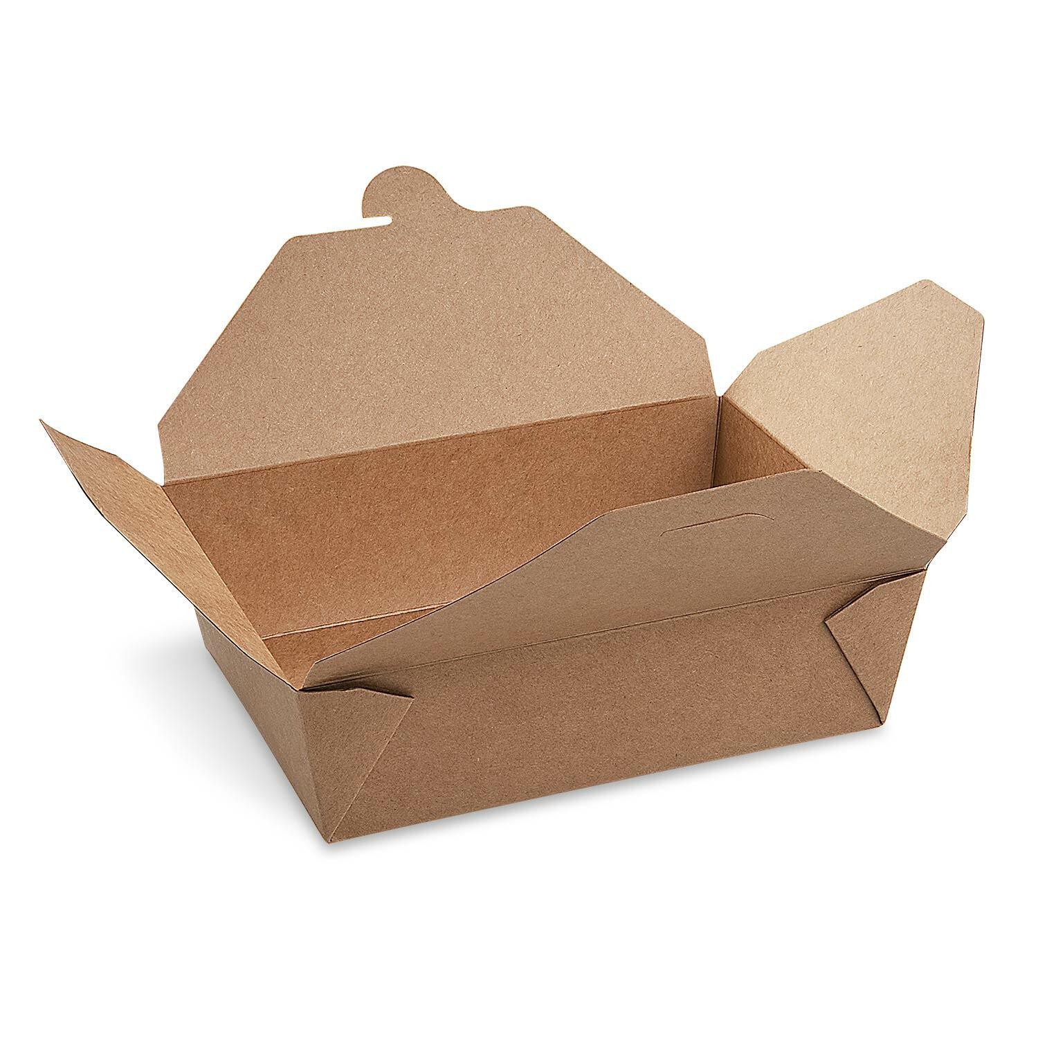 BIONATURE Food Boxen To GO L 1800ml kraft PE 195x140x65mm fettdicht, 50 Stk.