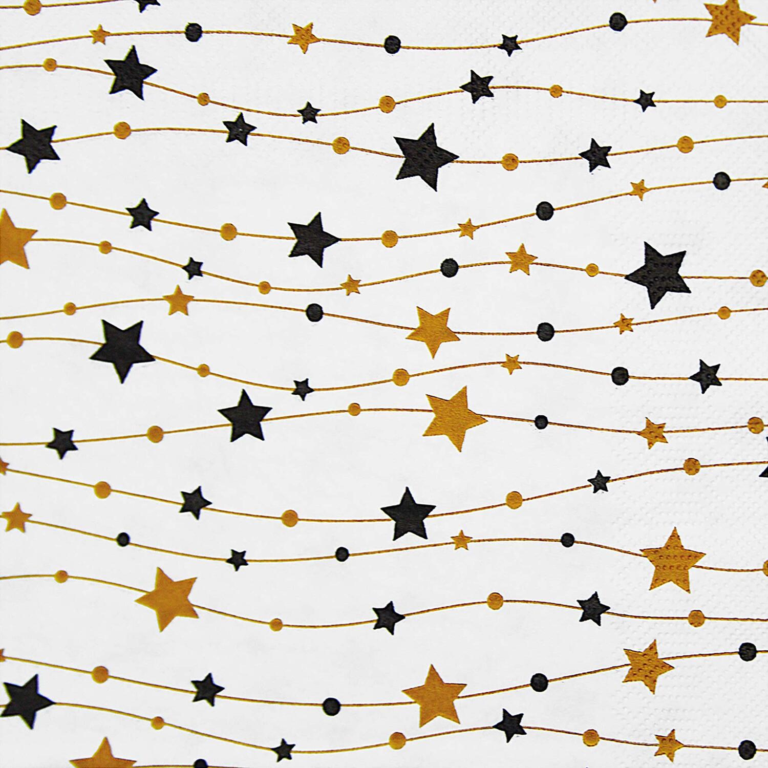 Weihnachtsservietten 3-lagig 33 x 33 cm Sterne, 20 Stk.