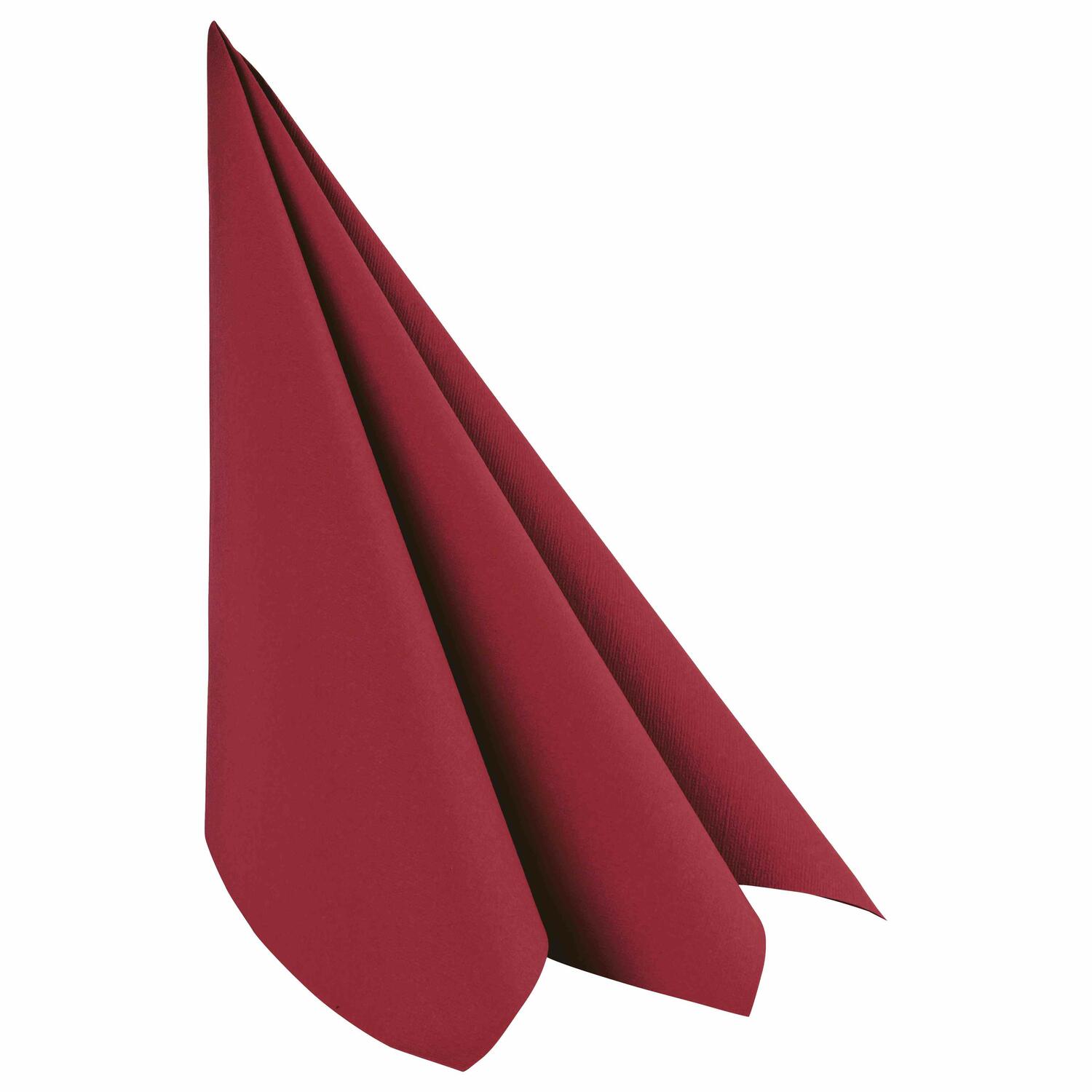 Servietten Airlaid 40x40cm 1/4 -Falz stoffhnlich hochwertig bordeaux, 50 Stk.