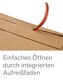 ColomPac E-Commerce Modulboxen 212 x 161 x 48mm mit Selbstklebeverschluss & Aufreifaden braun